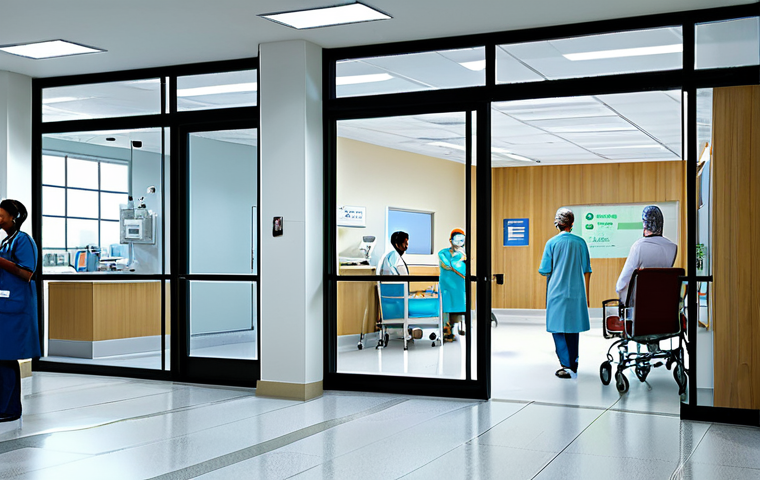 **

A modern hospital lobby with patients and their families consulting with doctors. Focus on the clean environment, advanced medical equipment visible through glass walls, and a friendly patient support center sign. Include diverse individuals. Safe for work, appropriate content, fully clothed, professional medical setting, perfect anatomy, natural proportions, professional photography, high quality.

**