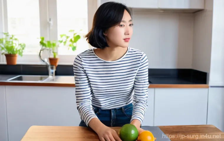 맹장염 증상 변별법 - **Initial Vague Discomfort - "Something feels off."**
    A young person (appearing to be in their 2...