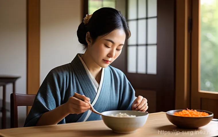 위암 수술 후기 사례 - **Prompt 2: Family's Gentle Embrace**
    A heartwarming, softly lit image capturing a moment of qui...